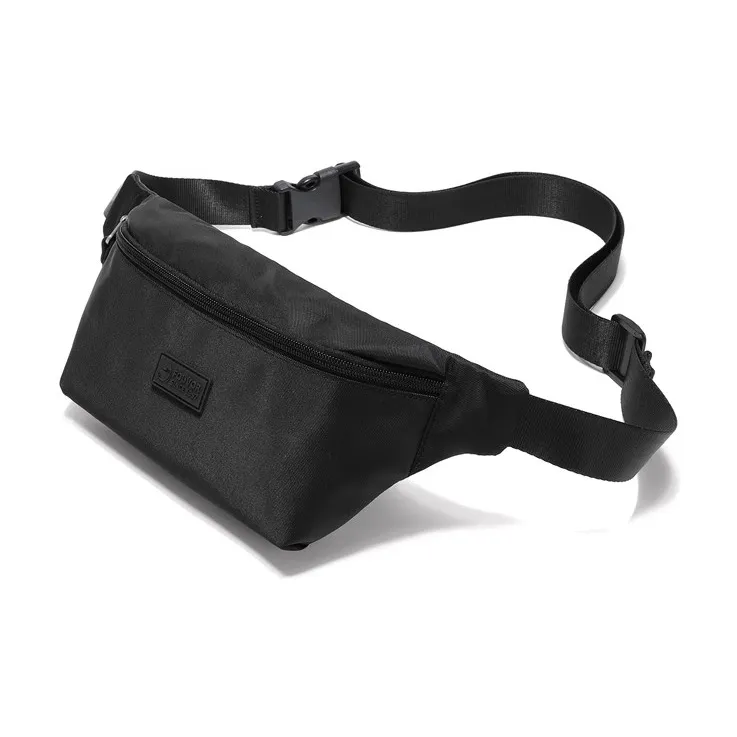 FOUVOR Water Repellent Fabric Crossbody Bag Regular Unisex Black-1