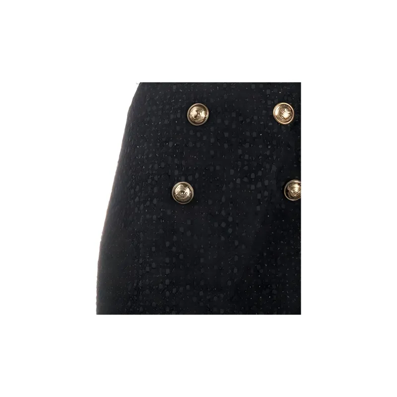 BALMAIN SS21 Casual Short Skirts Women's Black-2