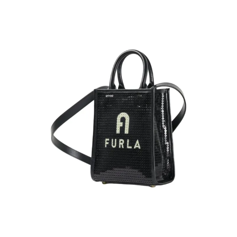 Furla Leather Shoulder Bag, Crossbody Bag, Handbag Mini Women's Black-1