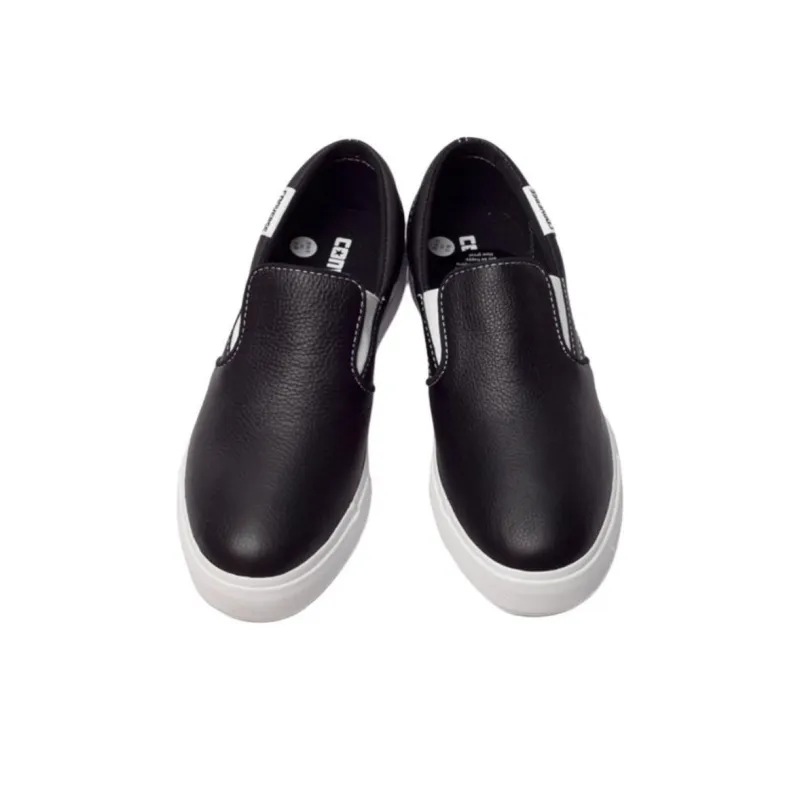 Converse Anti Slip Wear Resistant Low Top Skateboard Shoes Women's Black White-1