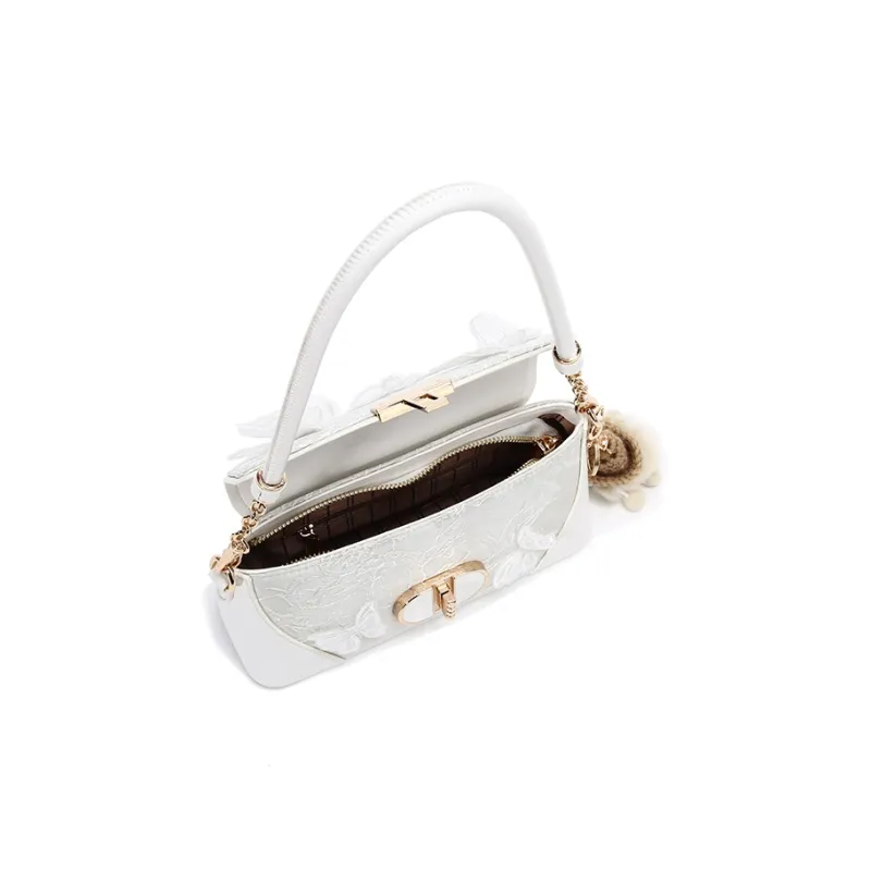 Carit&Koty Polyurethane Synthetic Leather Handbag Shoulder Bag Crossbody Bag Medium Size Women's Pink White Black-5