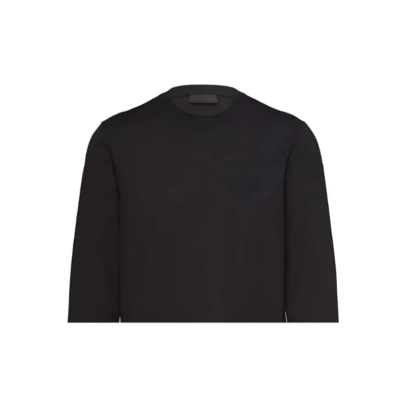 PRADA Embroidered Logo Long sleeve T shirt-4