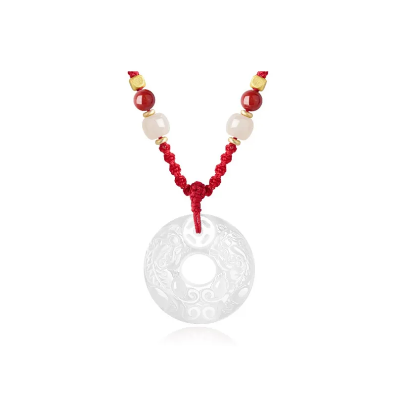 Emerald Dynasty Chalcedony Necklaces Unisex-2