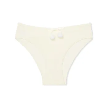 Victoria's Secret PINK Powder Puff Cotton Cheeky Panty / Creamer Pom Tie Underpants Women's 1 Pack Yellow