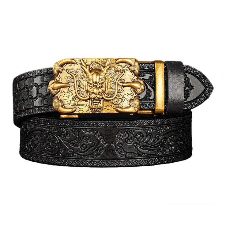 JKEM PU Leather/Alloy Leather Belts Men's 3.4CM-6