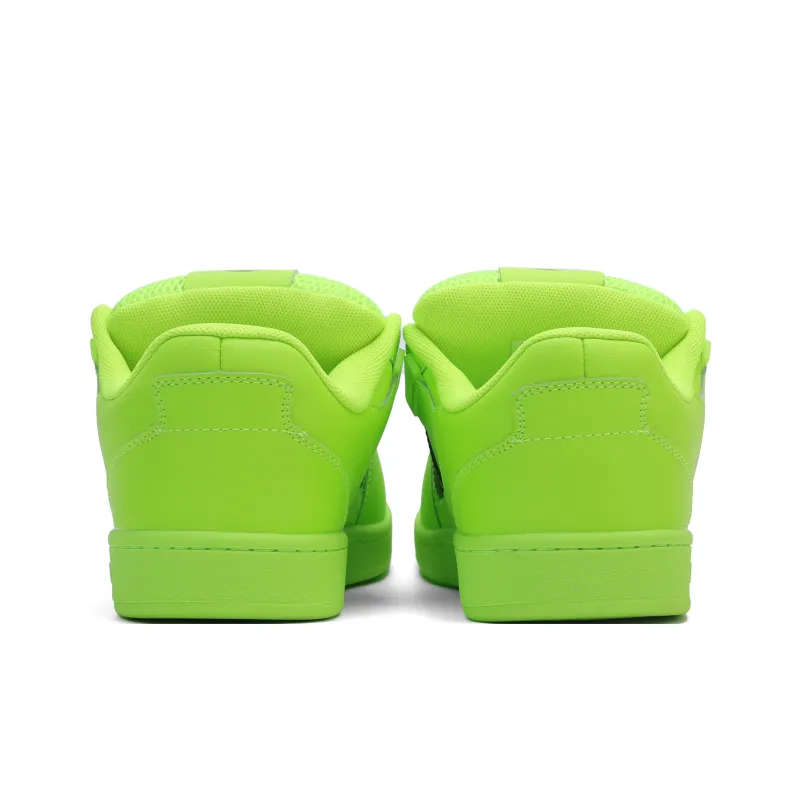 GLO BULL Skateboard Shoes Unisex Low Top Neon Green-4