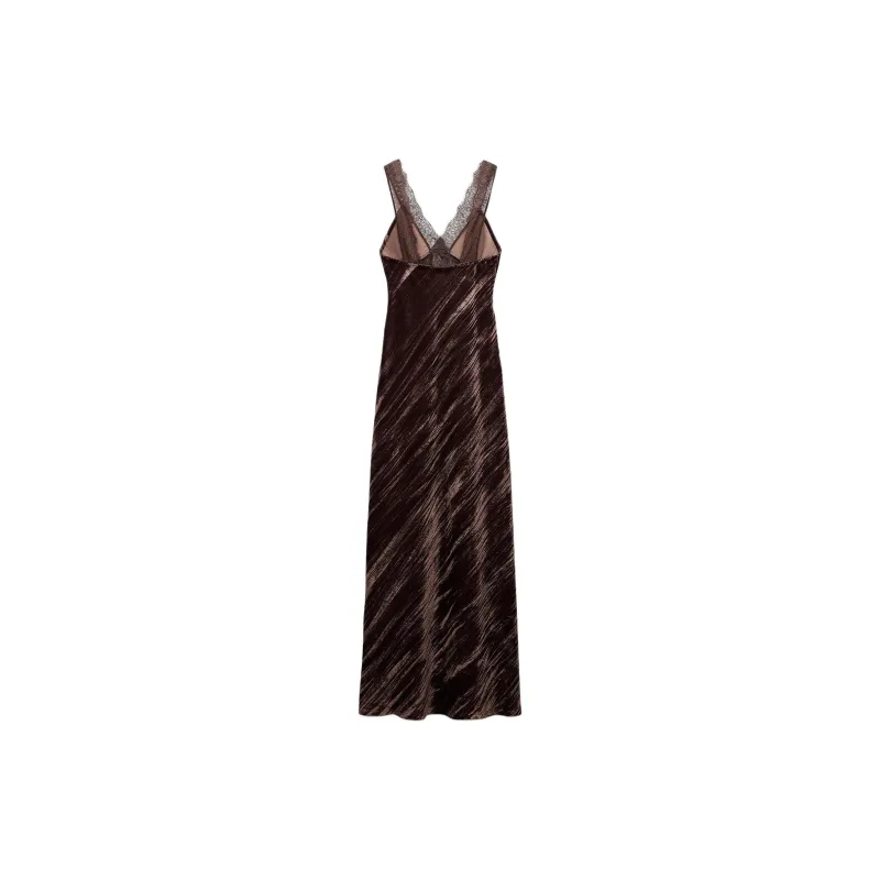 ZARA Slip Dresses Women's Chocolate-1