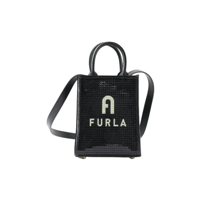 Furla Leather Shoulder Bag, Crossbody Bag, Handbag Mini Women's Black-0