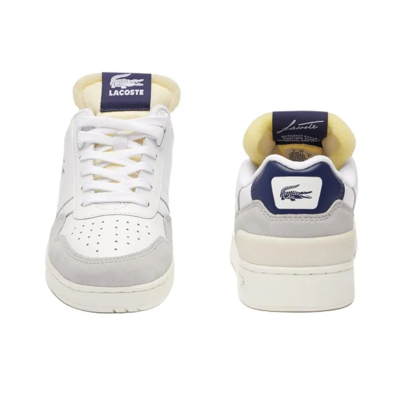 LACOSTE T-Clip Low-Top Skateboard Shoes Women's White-3