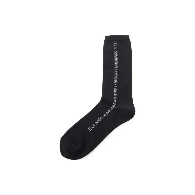 Yohji Yamamoto Knee-High Socks Unisex 1 Pack Black-0