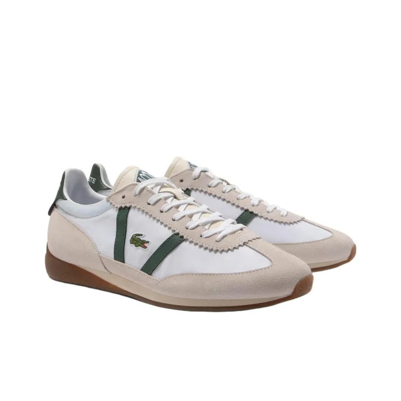 LACOSTE Low Pro Vintage Low-Top Casual Shoes Men's White Green-2
