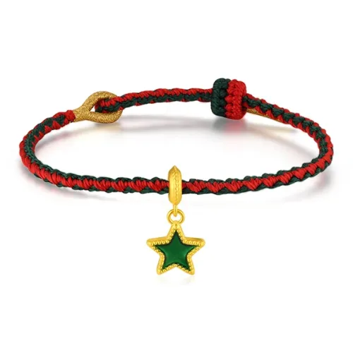CHINA GOLD Stars, Enamel, Christmas Eve, Love Confession Solid Gold Priced In Gram Gold Bracelet Unisex