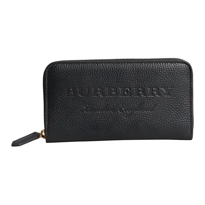 Burberry Cow Leather Card Holder Wallet Regular Men's Black-0