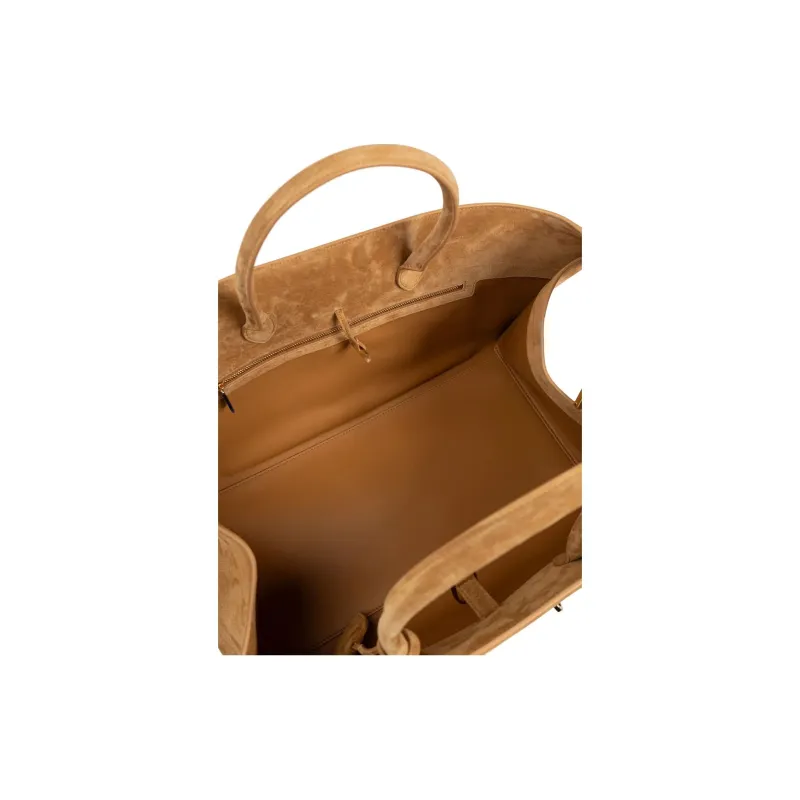 FERRAGAMO Hug Suede Shoulder Bag, Crossbody Bag, Handbag Medium Size Women's Yellow Brown-4