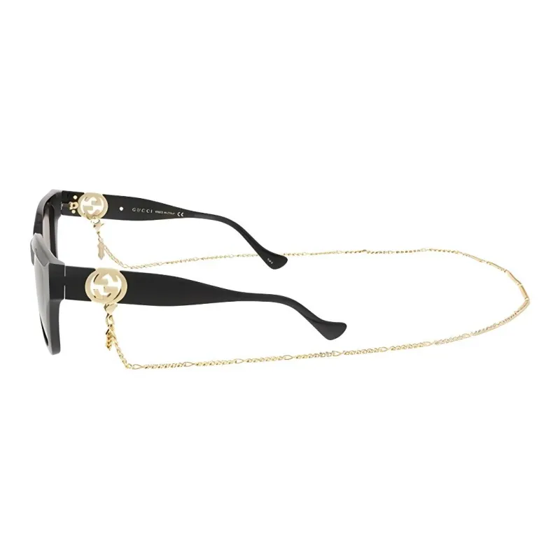 GUCCI Square Frame Chain Linked Sunglasses-3