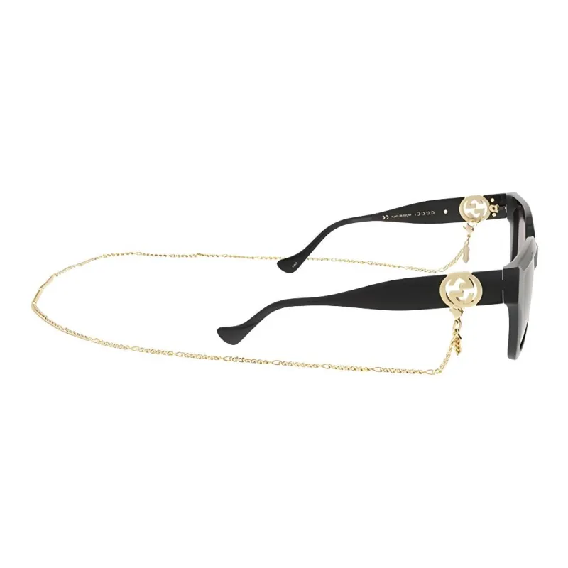 GUCCI Square Frame Chain Linked Sunglasses-4