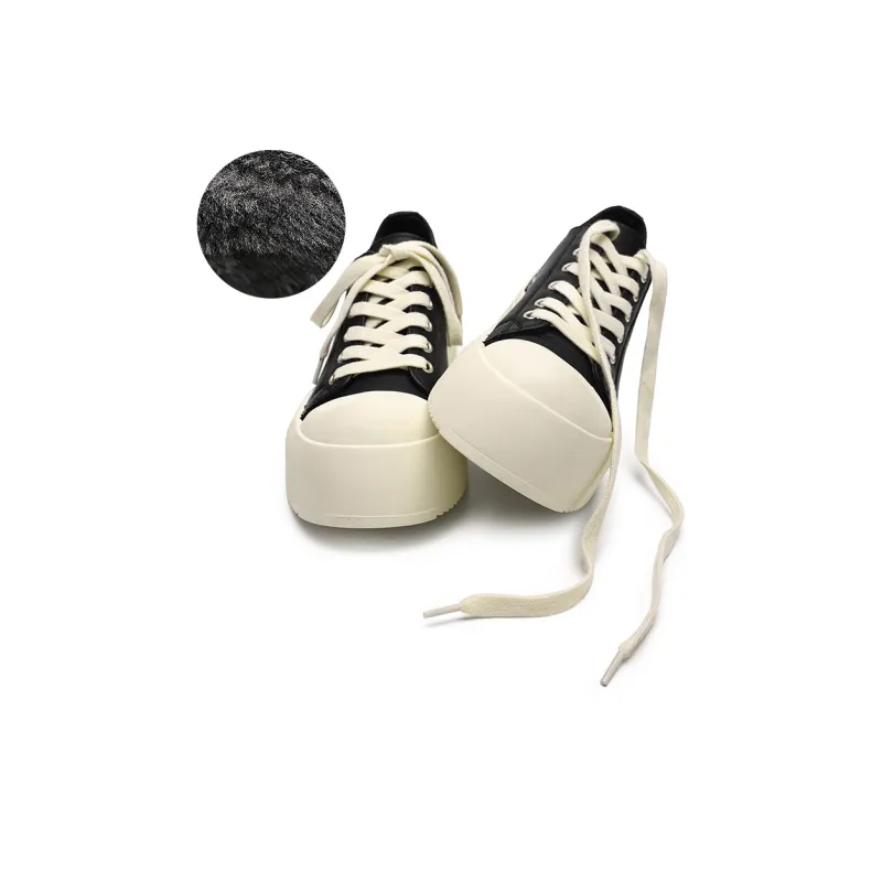 ΛOLUNKΛ Slip-Resistant Cushioning Low-Top Skateboard Shoes Unisex Black-12