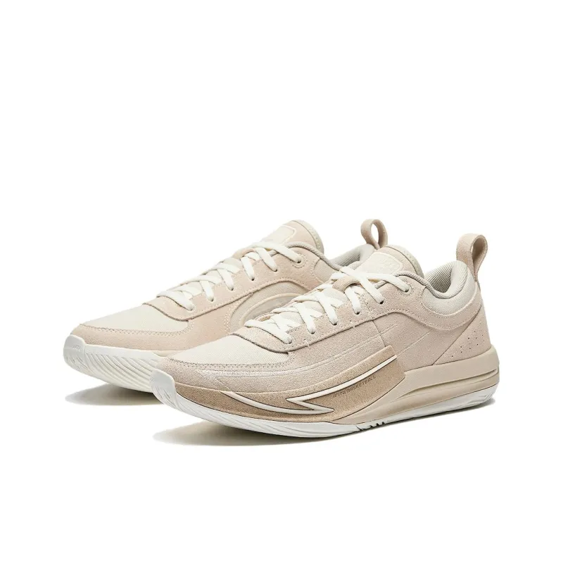 Anta Anti Slip Wear Resistant Low Top Basketball Shoes Men's Ecru-1
