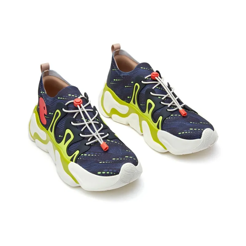 U.IN Painted Travel Shoes Low Top Chunky Sneakers Unisex-37