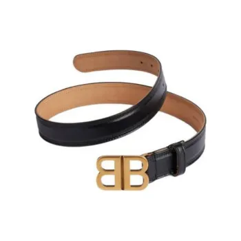 Balenciaga Logo Plaque Buckled Belt