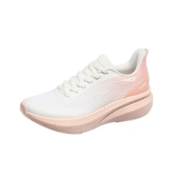 Anta Cloud Trail Cushioning Wear Resistant Low Top Training Running Shoes Women's Papyrus White Water Pink Orange