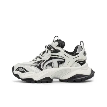 Champion Sharktooth Shoes Power Armor Low Top Chunky Sneakers Women's Milk White/Black