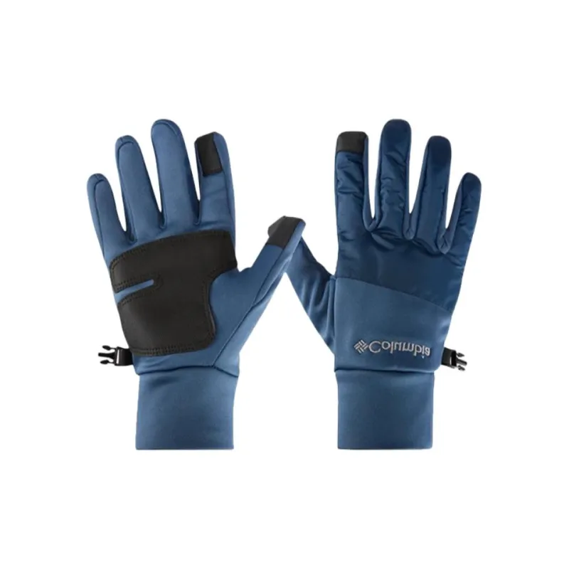 Columbia Polyester Elastane Artificial Leather Gloves Men's Blue-2