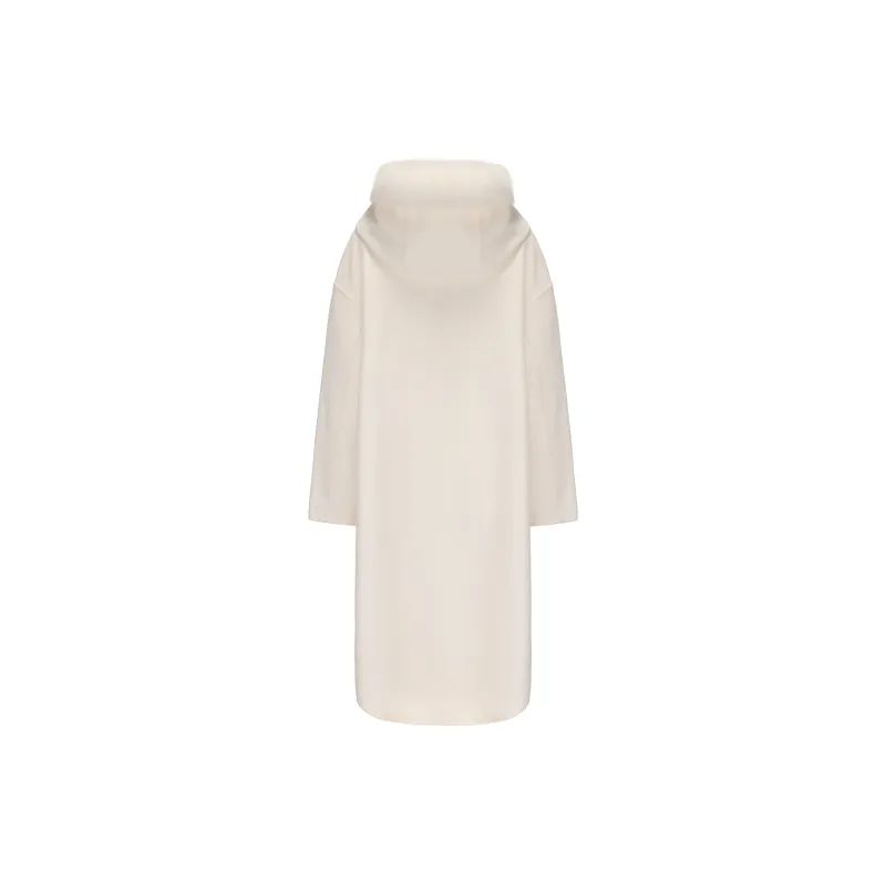 CHIWAWAMEME Velvet-feel Coat Women's Snow White Ecru-1