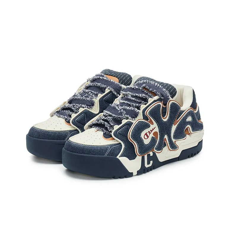 Champion Buckle Fun Coco Skate Low-Top Skateboard Shoes Men's Marine Blue/Eternal Blue-1