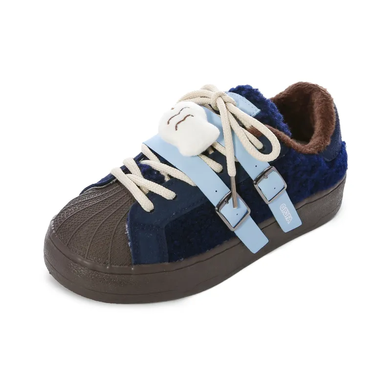 Lovely You Warm Wear-Resistant Lightweight Low-Top Skateboard Shoes Women's-17