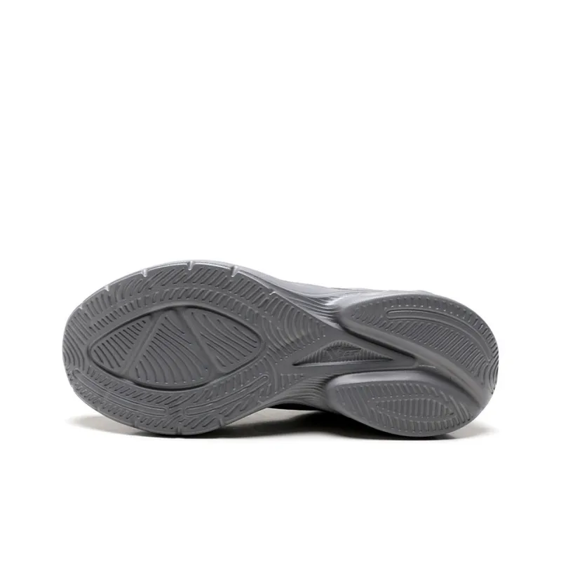 XTEP Shock absorbing And Waterproof Low Top Casual Running Shoes Men's Black Smoke Gray-5