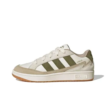 Adidas WCARD ADV Anti Slip Wear Resistant Low Top Skateboard Shoes Unisex White Green Brown