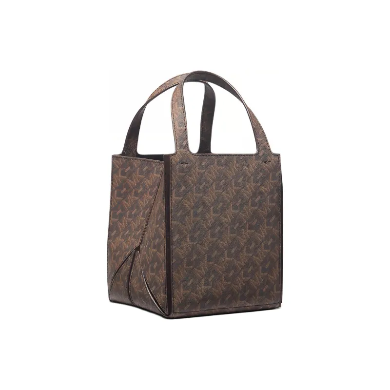 MICHAEL KORS Coated Canvas Tote Bag Shopping Bag Handbag Small Size Women's Brown-1