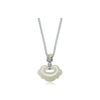 CHAOHONGJI Hetian Jade Necklaces Green Jade Women's