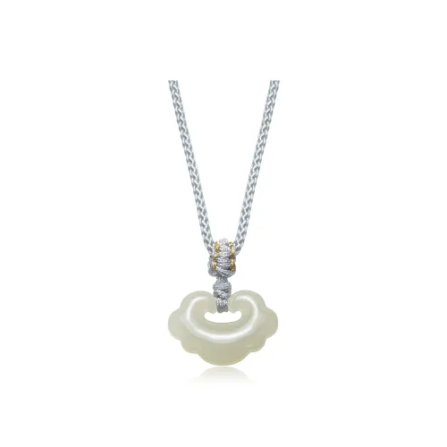 CHAOHONGJI Hetian Jade Necklaces Green Jade Women's