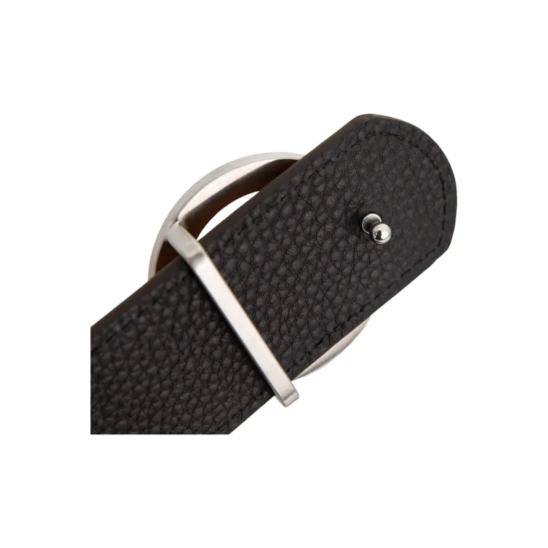 KARL LAGERFELD Top Grain Cow Leather Belt, Belt Unisex Light Coffee Width 3.7cm-4