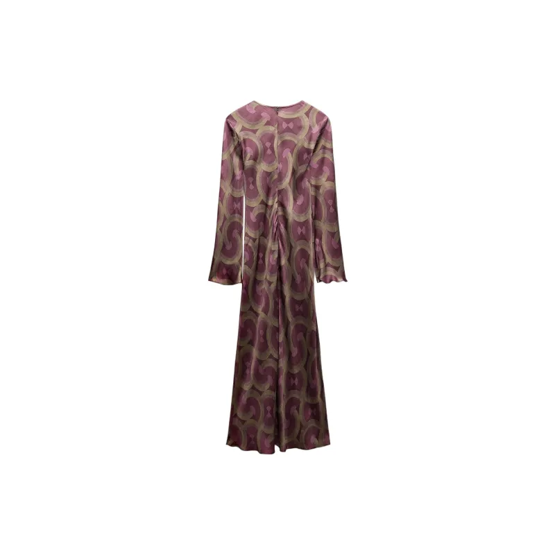 ZARA ZW Series Long-Sleeved Dresses Women's Multicolor-1