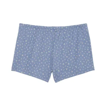 Victoria's Secret PINK Spill-the-Tea Cotton Shorts / Dusty Iris Ditsy Floral Pajama Pants Women's Blue