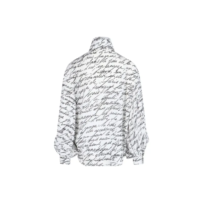 BALMAIN Logo Detailed Tie Neck Blouse-1
