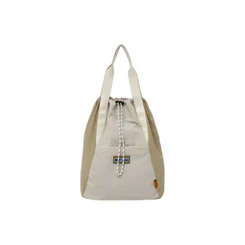 DCLOUD Nylon Fabric Double Shoulder Handbag, Shoulder Bag Unisex Ecru Khaki & Green & Black & Black Blue Multicolor