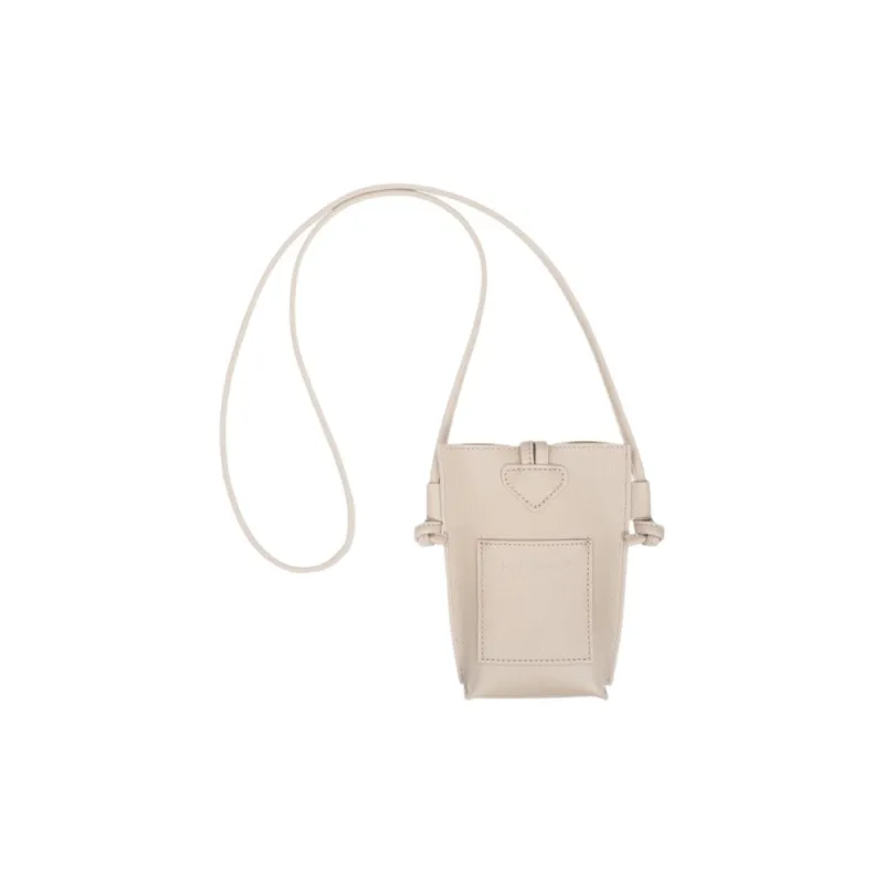 LONGCHAMP Le Roseau Cow Leather Cell Phone Pouch Women's White Paper-2