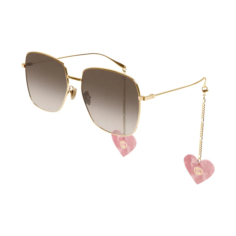 GUCCI GG-pendant Square-frame Sunglasses-1