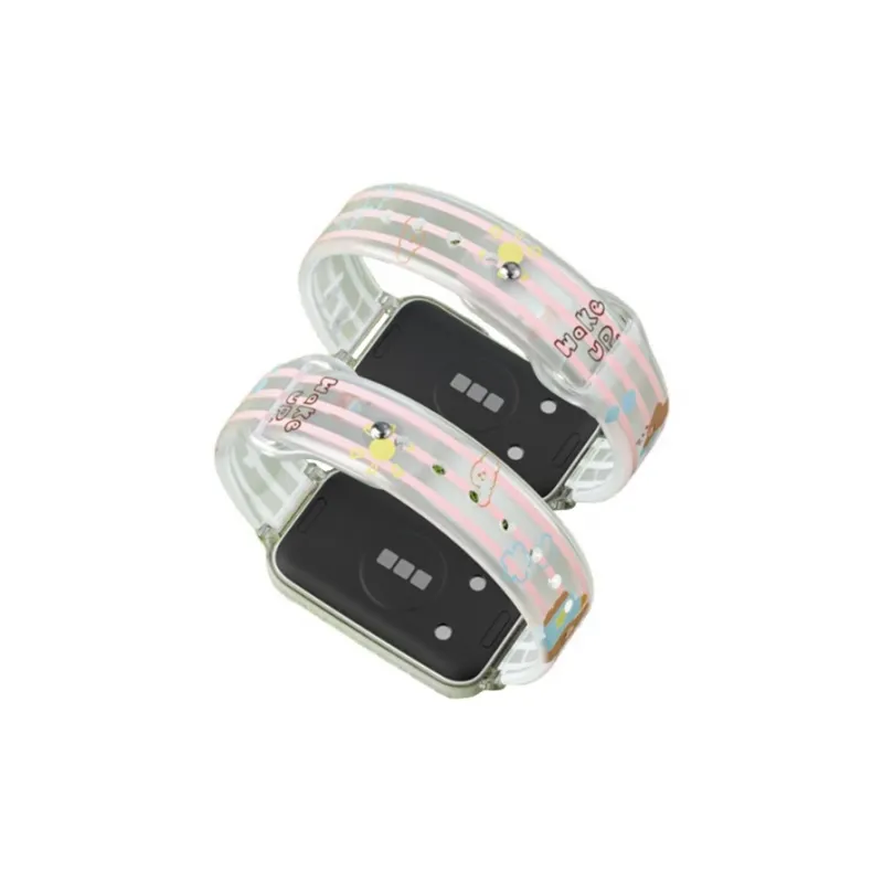 CHUANGYIDA Red Beige Compatibility Watch Band 150~190mm Silicone Material-0