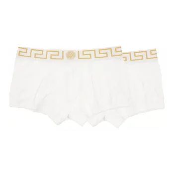 VERSACE Greca Border Trunks 2 Pack 'White/Gold'