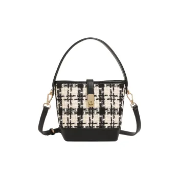 H YXIANG Woolen Shoulder Bag Crossbody Bag Handbag Regular Women's Black