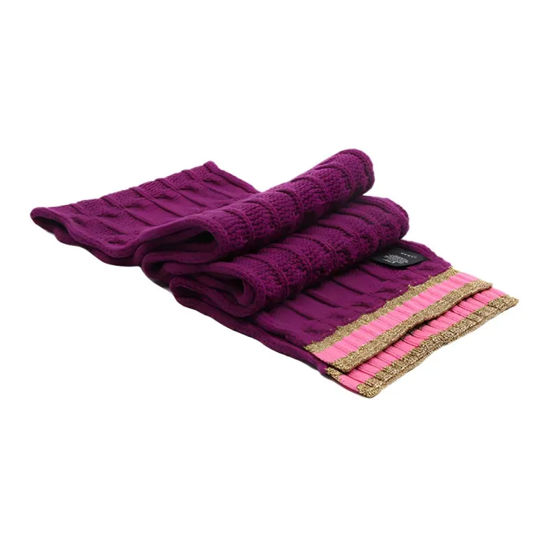 GUCCI Wool Knit Scarves Women's Purple-1