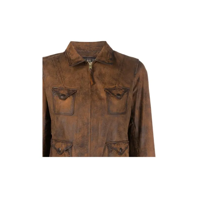 Polo Ralph Lauren SS23 Leather Jacket Women's Brown-2
