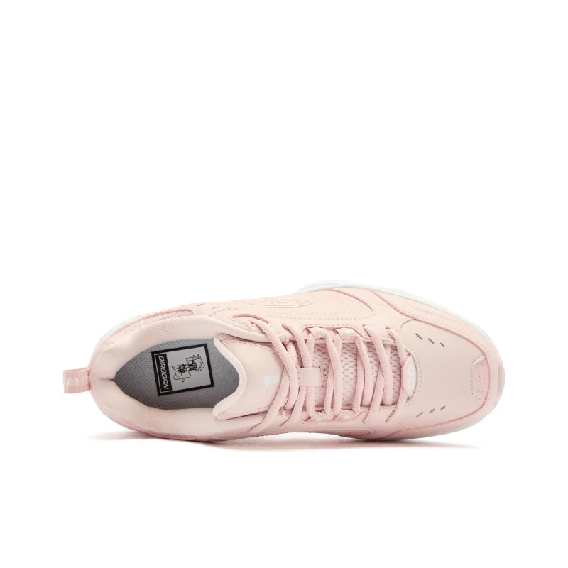 QIAODAN Samoy Badminton Shoes Women's Low Top White Peach Pink-3