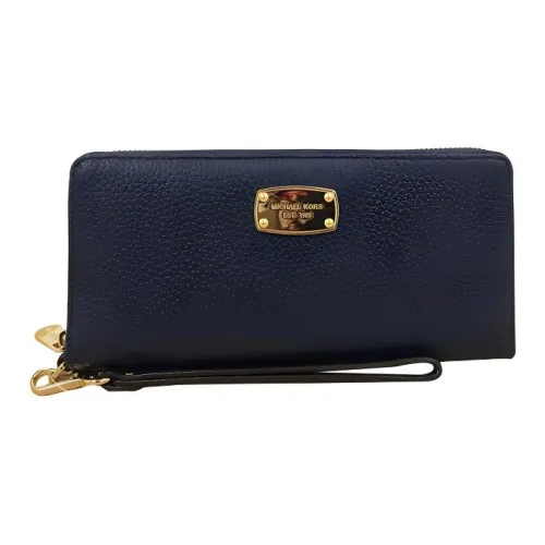 MICHAEL KORS Jet Set Leather Handheld Wallet Women's Dark Blue