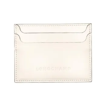 LONGCHAMP Le Foulonné Calfskin Card Holder Women's Linen